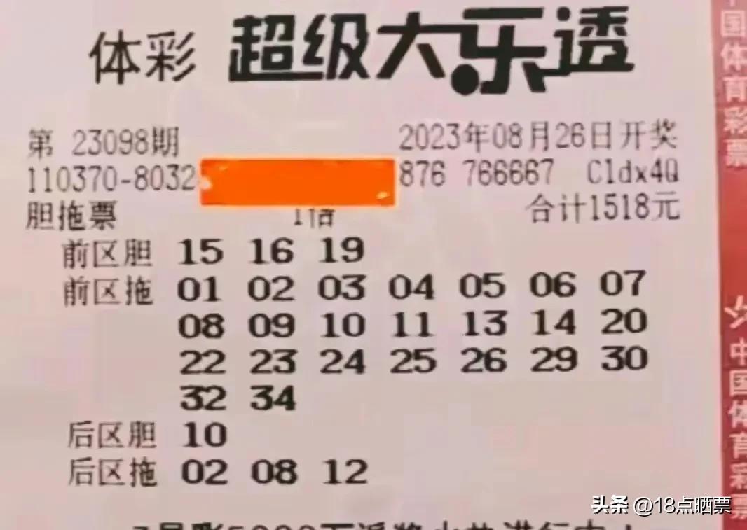 大乐透晒票，揭秘幸运背后的故事——23098期彩票的独特魅力